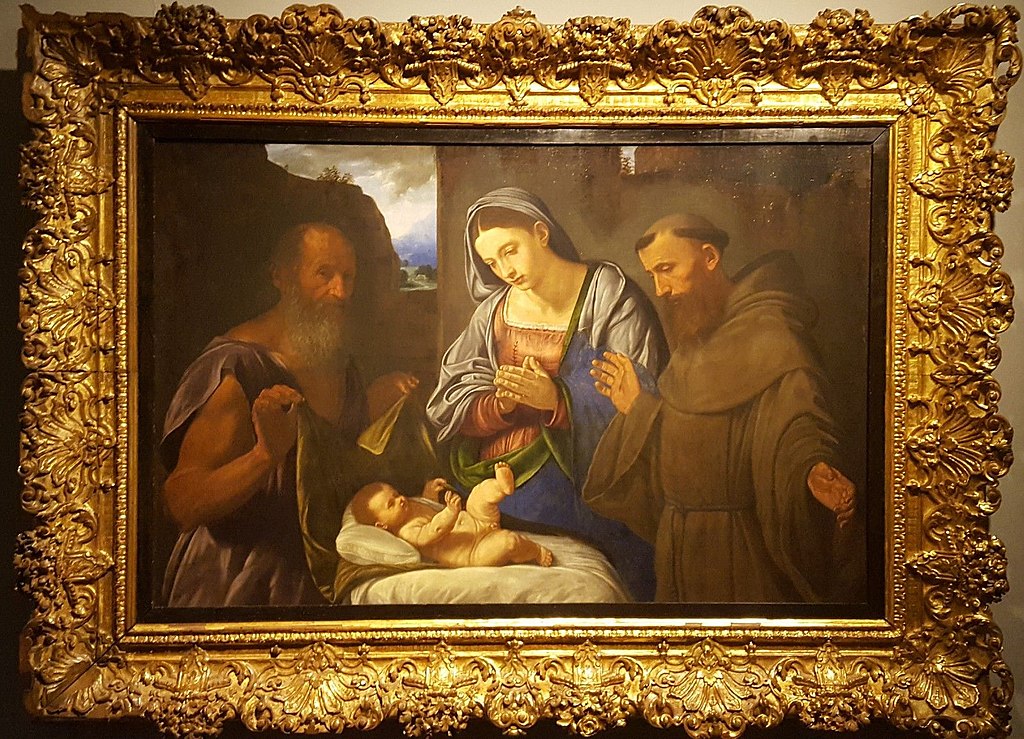 34-Adorazione del Bambino con san Girolamo e san Francesco