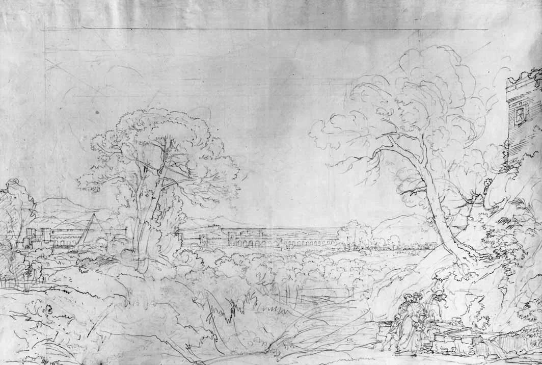 Luigi Basiletti 24.Veduta di Roma con Porta san Paolo