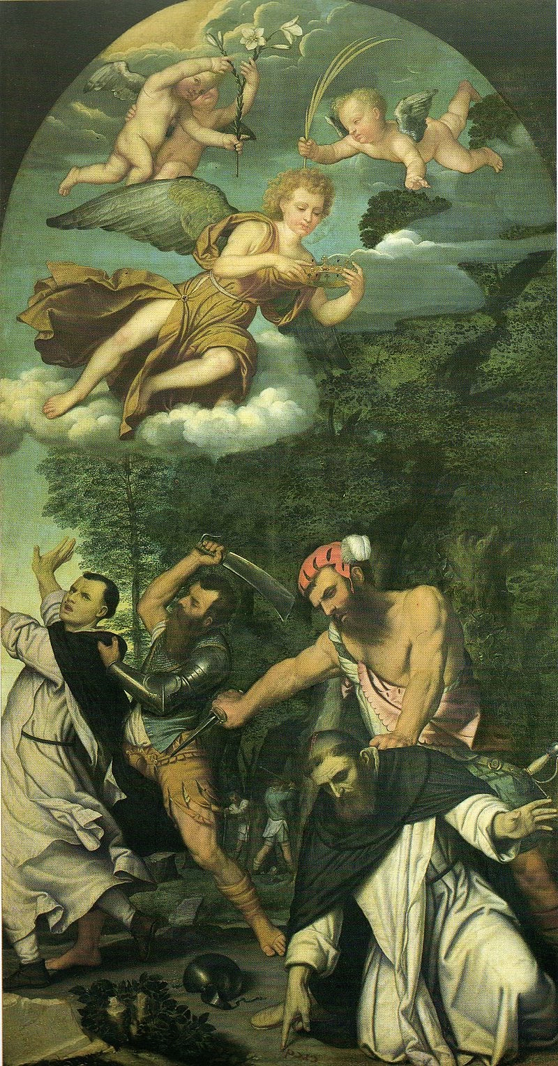 135 Alessandro Bonvicino Moretto Martirio di san Pietro da Verona Ambrosiana Milano