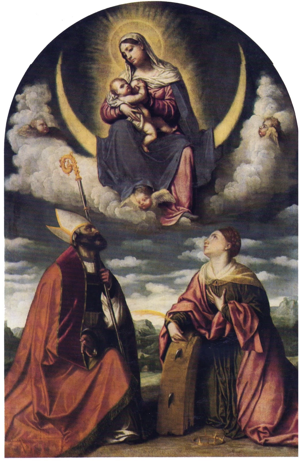 39 Bonvicino Alessandro Moretto Madonna col Bambino con santi Martino e Caterina Porzano di Leno