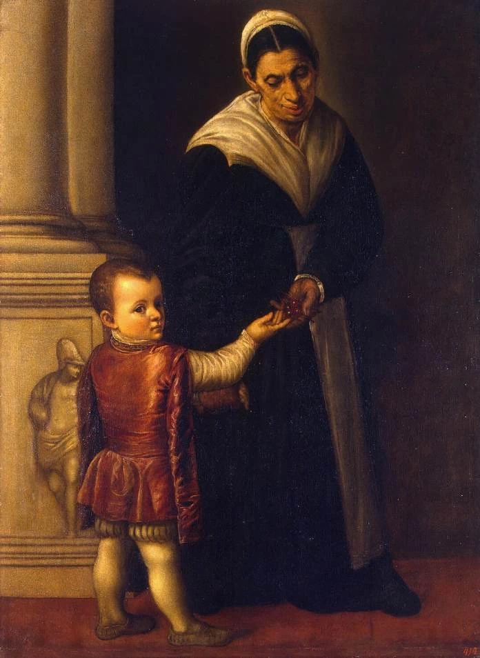 Il Moretto 201 Ragazzo con la nutrice Ermitage Sanpietroburgo