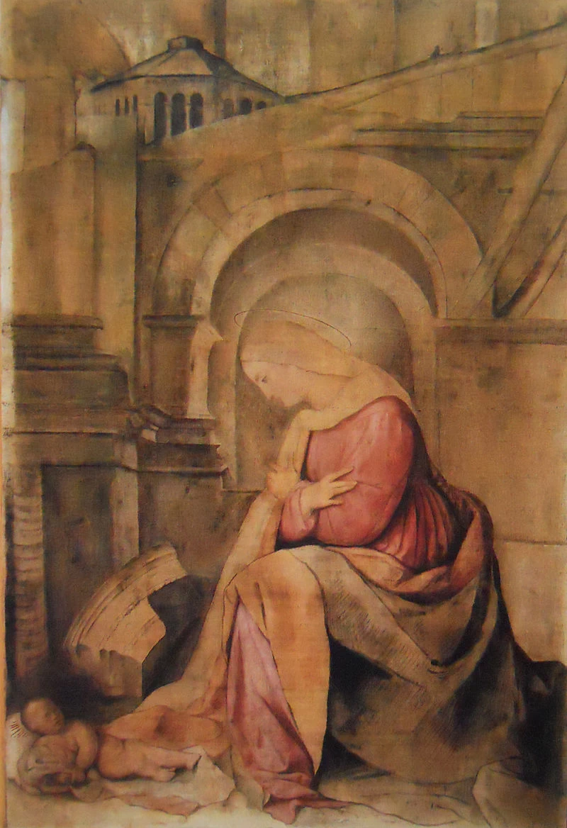 Il Moretto 215 Maria adora il Bambino Gesù Colleggiata santi Nazaro e Celso Brescia