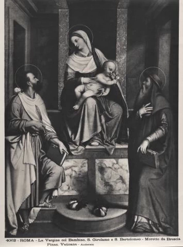 Il Moretto 250 Madonna con Bambino tra san Bartolomeo e san Girolamo vaticano
