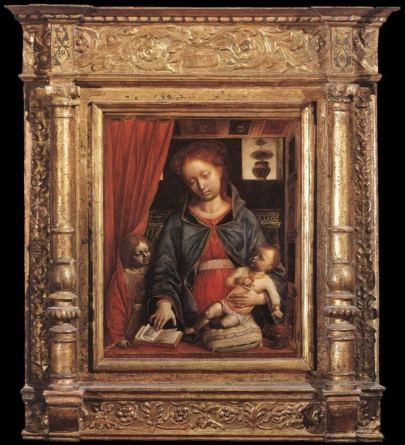 26-Vincenzo Foppa-Madonna col Bambino e angelo-Firenze