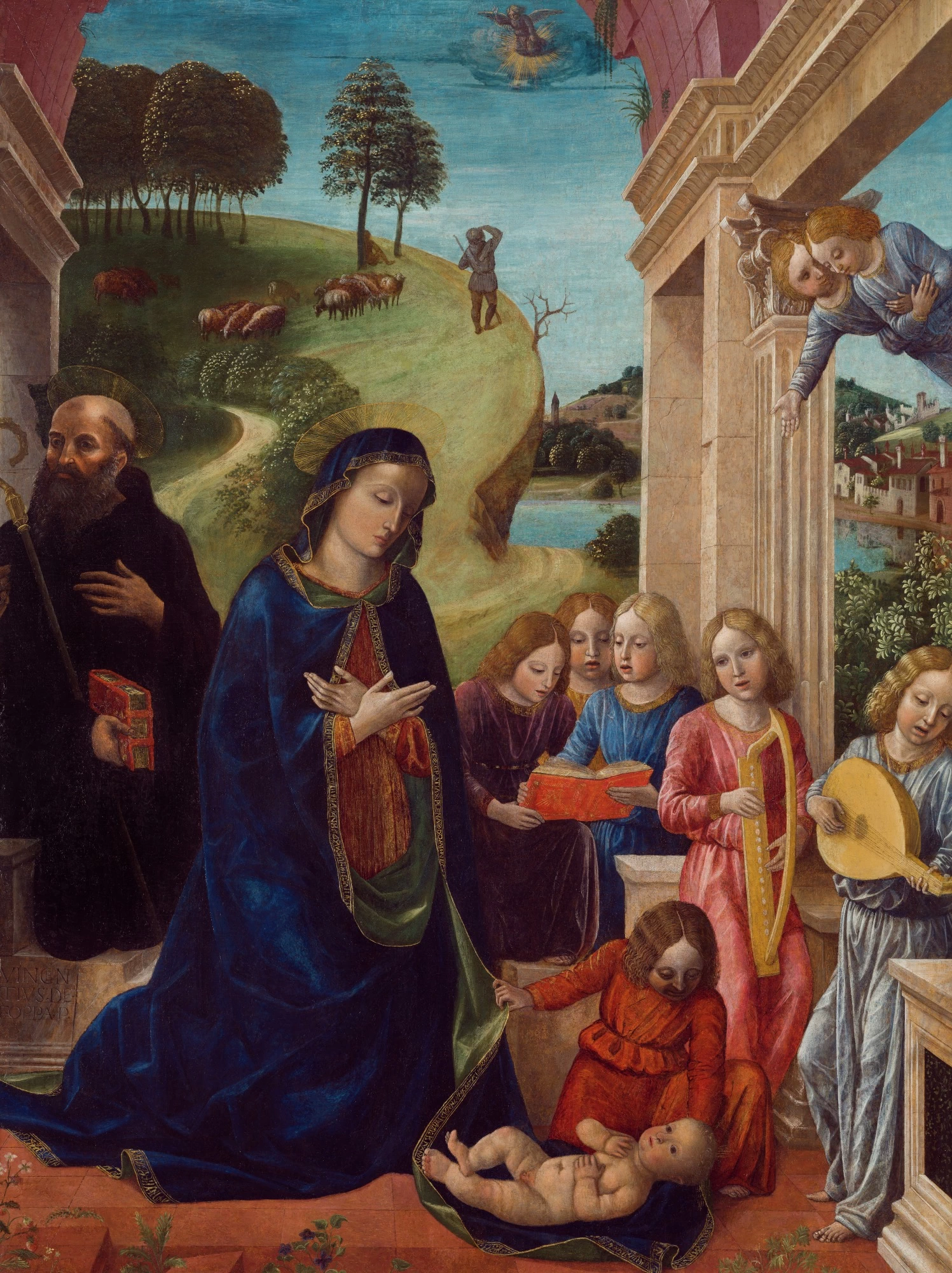 65-Adorazione del Bambino con San Benedetto e angeli, ca. 1478