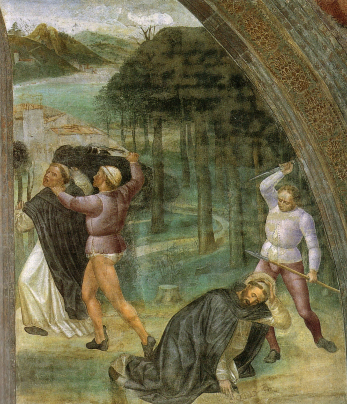75 Il Martirio di San Vincenzo da Verona, Affresco nella Cappella Portinari in Sant'Eustorgio a Milano, 1468