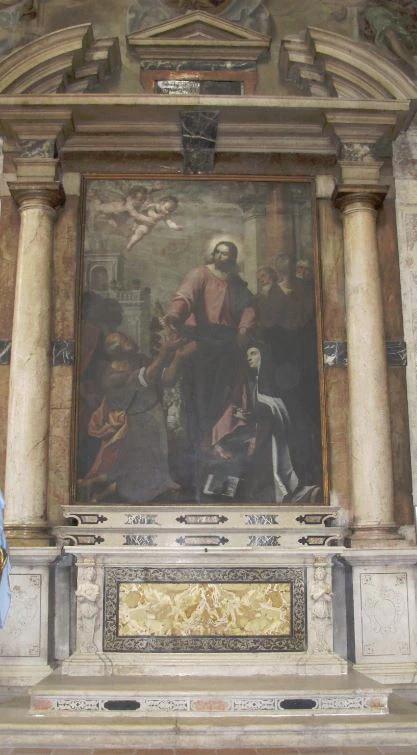  36-Gesù consegna le chiavi a Pietro-Chiesa del Carmine -Brescia 