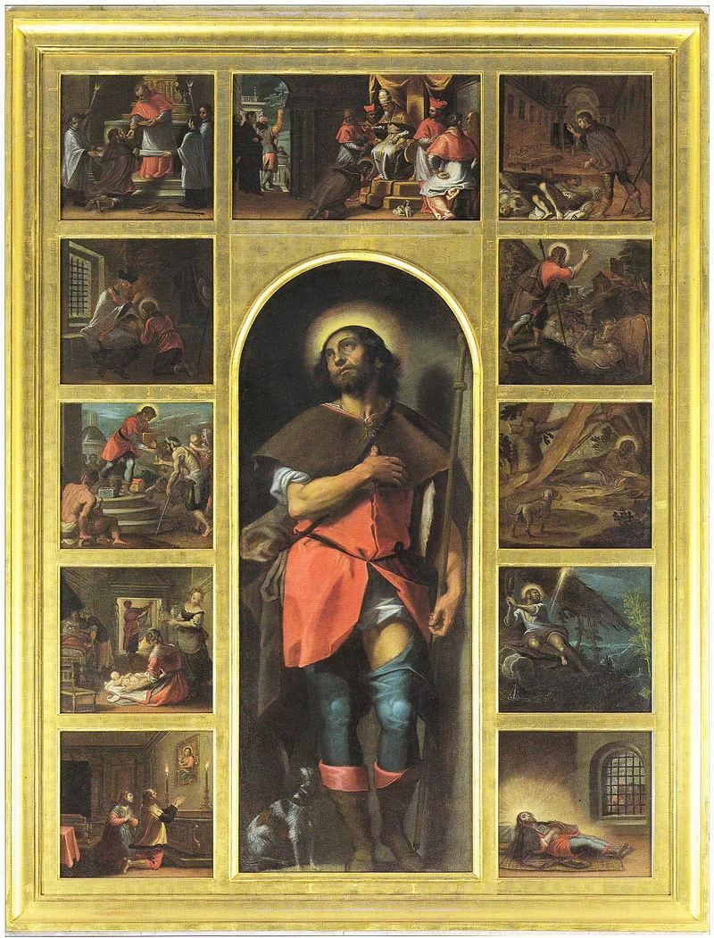  38-Polittico di San Rocco, 1590 circa, collegiata dei Santi Nazaro e Celso, Brescia 