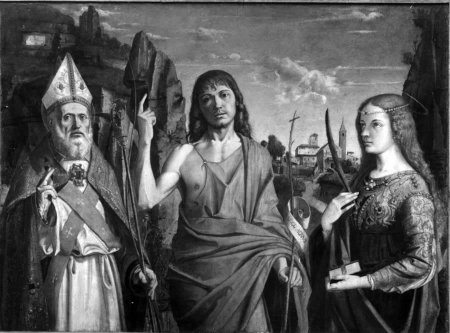 Bartolomeo Montagna 89 San Giovanni Battista tra San Zeno e Santa Caterina d'Alessandria Londra, The National Gallery