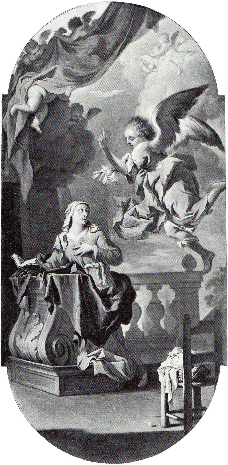 13-Antonio Paglia, Annunciazione dalle Storie del Nuovo Testamento, 1741, chiesa di San Zeno al Foro, Brescia.