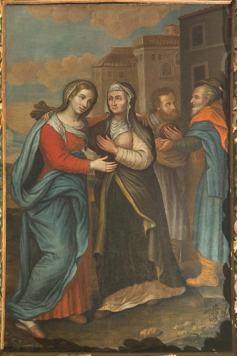 2-Paglia A. sec. XVIII, Maria visita Sant'Elisabetta-beweb