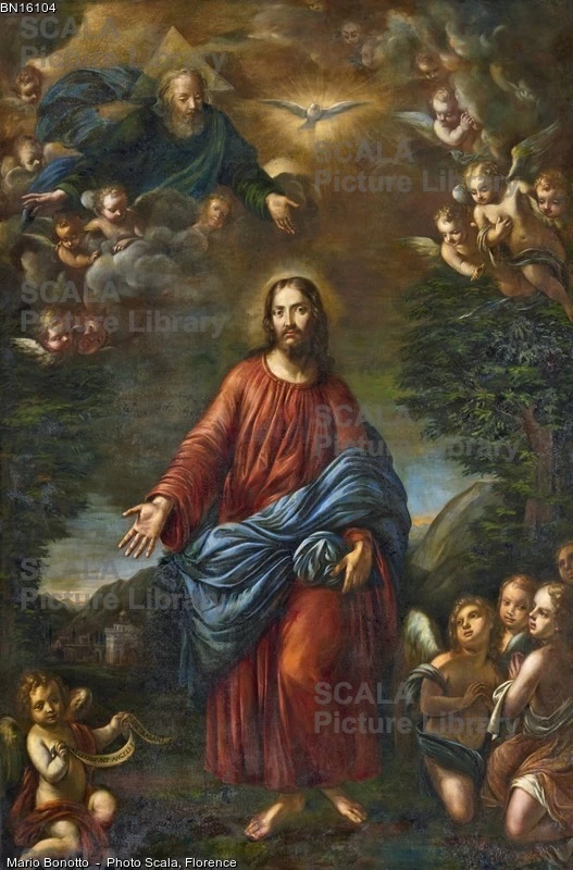 38-Gesù tra gli Angeli - olio su tela - Antonio Paglia - 1696 - Bornato (Bs) chiesa parrocchiale di S. Bartolomeo Apostolo 