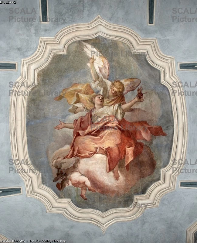  41-L' Amor divino - affresco - Antonio Paglia - 1718 - Ospitaletto (Bs) chiesa parrocchiale di S. Giacomo Maggiore-archivio Scala