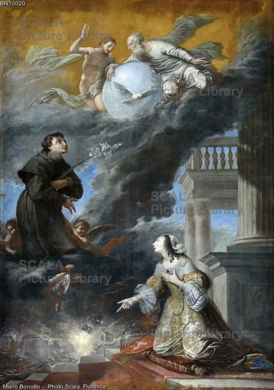 45-La città di Asola invoca l'intercessione di S.antonio di Padova - olio su tela - Francesco Paglia - XVII secolo - Asola (Mn), Cattedrale di Sant'Andrea-archivio Scala 