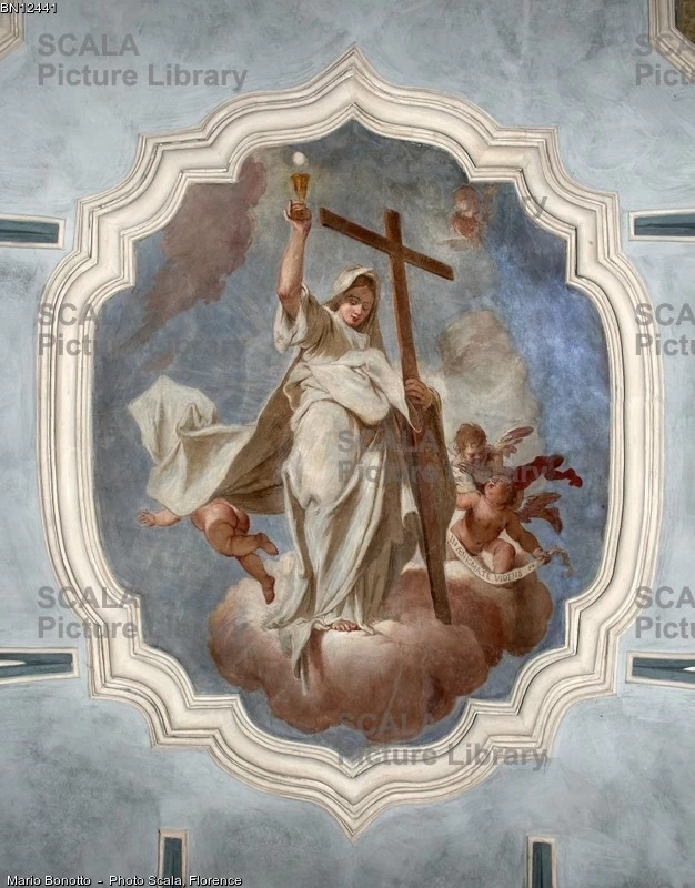 46-La Fede - affresco - Antonio Paglia - 1718 - Ospitaletto (Bs) chiesa parrocchiale di S. Giacomo Maggiore-archivio Scala