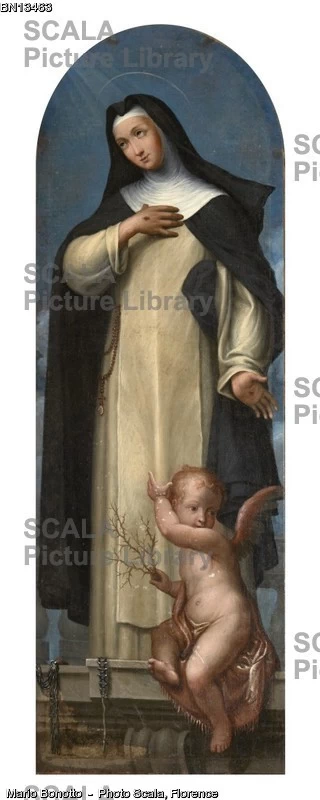 62-Santa Caterina - olio su tela - Antonio Paglia - XVIII secolo - Calvisano (Bs), chiesa di S. Maria della Rosa-archivio Scala 