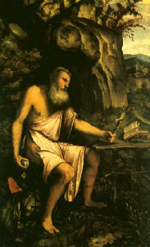 Il Romanino 161 San Girolamo in penitenza Pinacoteca Tosio Martinengo, Brescia