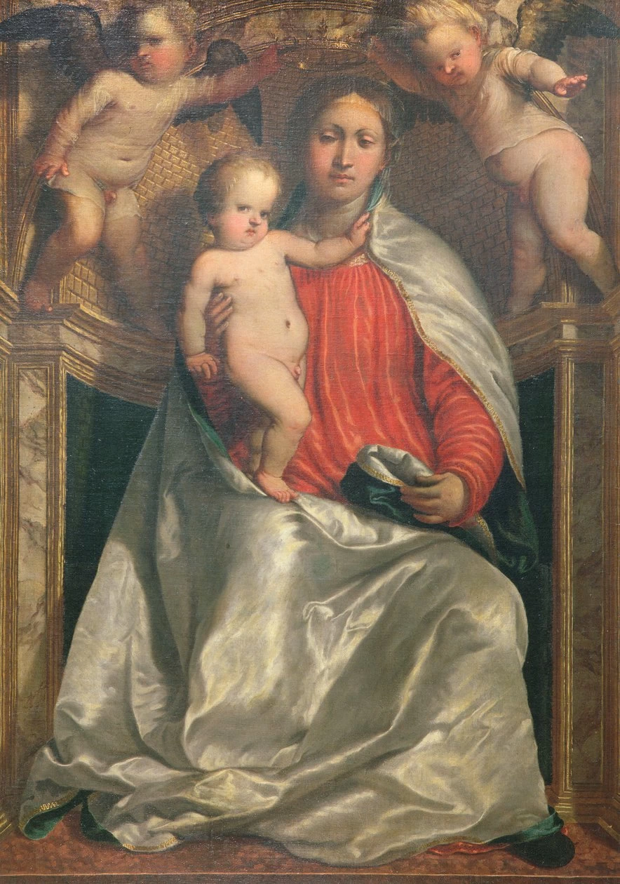 Il Romanino 233 Madonna con Bambino in trono e due angeli Congrega della Carità, Brescia