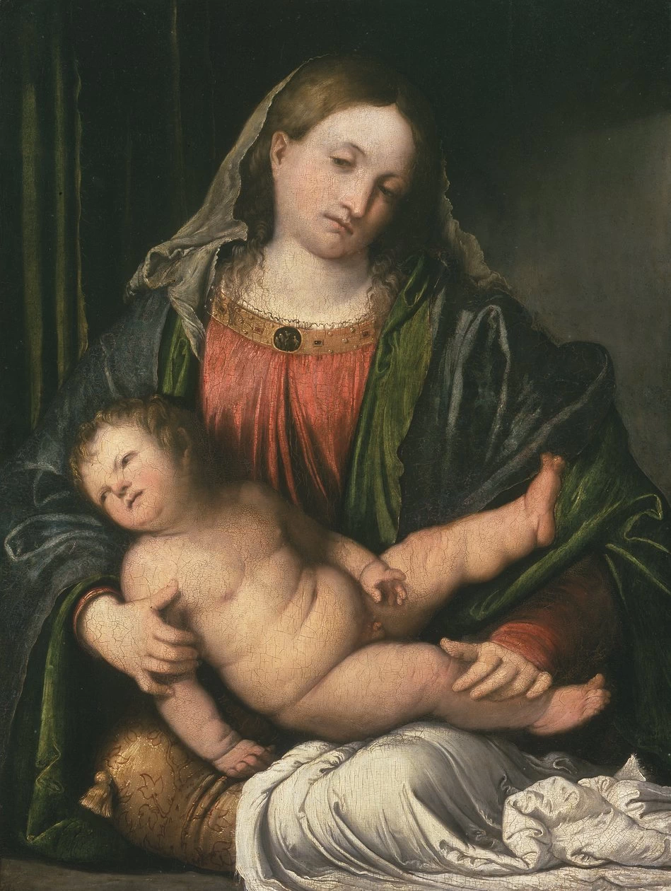 Il Romanino 236 Madonna con Bambino Milano Pinacoteca
