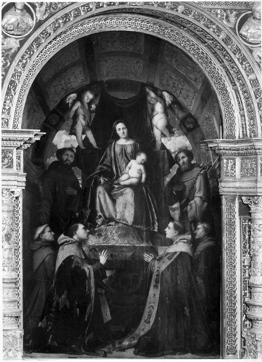 Il Romanino 381 Madonna in trono col Bambino tra i santi Francesco, Antonio, Bonaventura, Ludovico da Tolosa Chiesa di san Francesco, Brescia attribuito