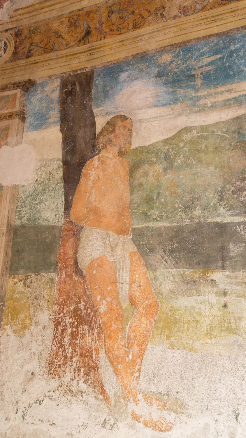 Il Romanino 421 Monte Isola, Oratorio di S. Rocco dettaglio 4