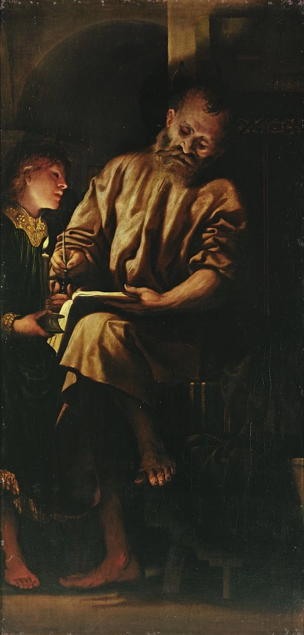 Il Romanino 518 San Matteo e l'angelo