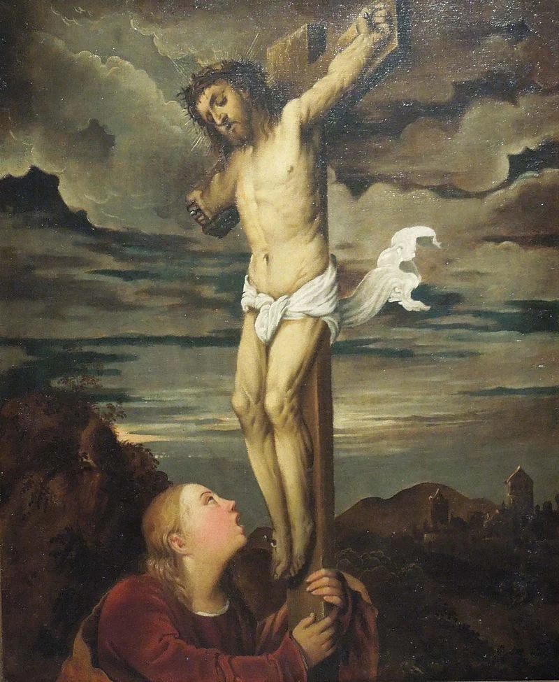 Il Romanino 9 La crocifissione con Maria Maddalena