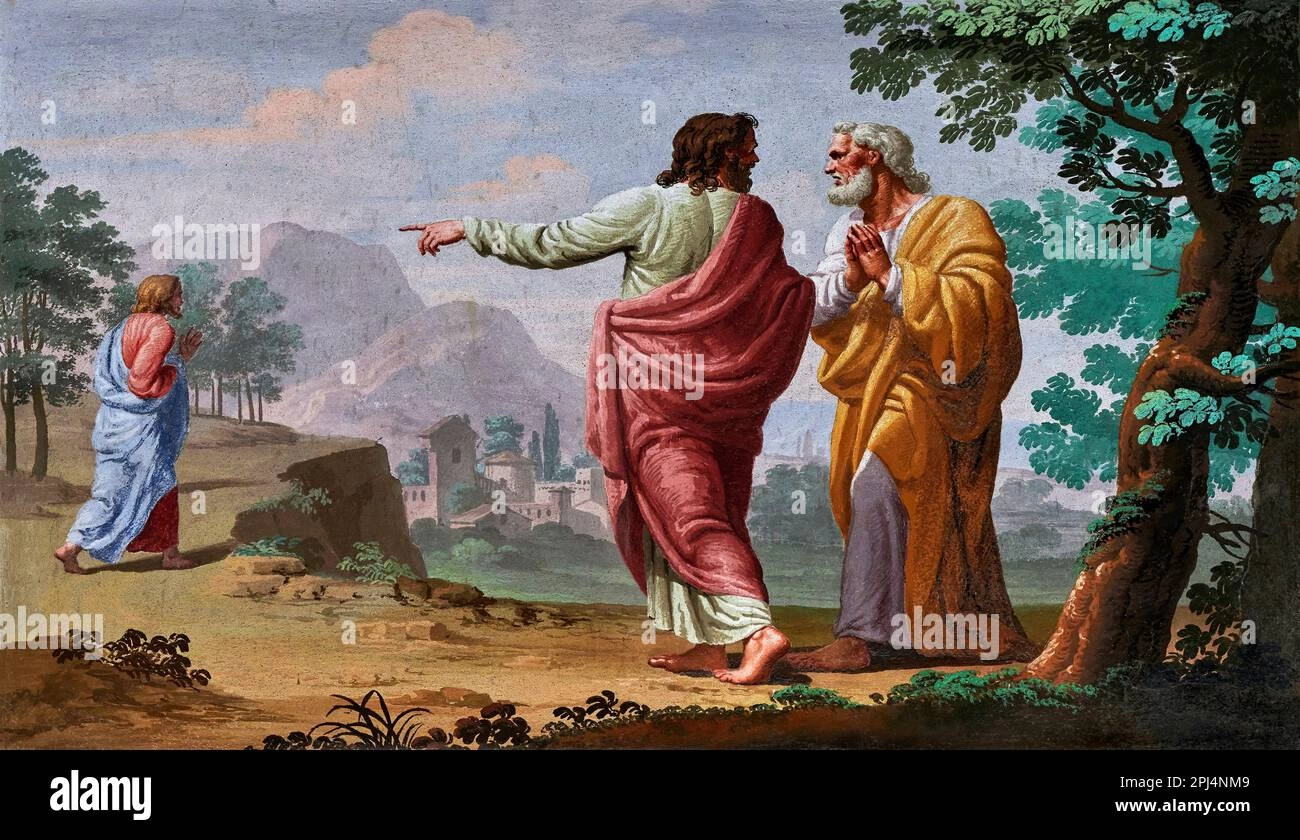 Giuseppe Teosa 41 Gesù appare verso la strada di Emmaus Chiesa parrocchiale SS. Pietro e Paol, Provaglio d' Iseo (Bs)