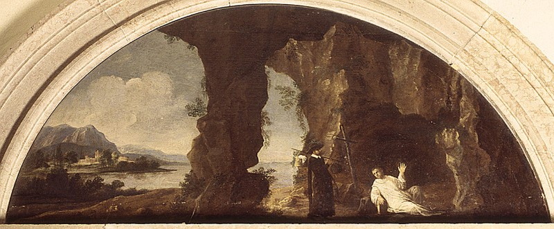 Giuseppe Zola 46 San Benedetto in eremitaggio visitato da un religioso Ferrara