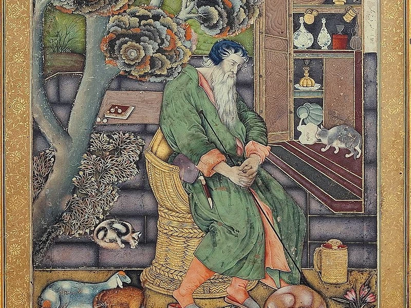 1547 Farrukh Beg San Girolamo come rappresentazione della malinconia, 1615 Museo d'arte islamica, Doha