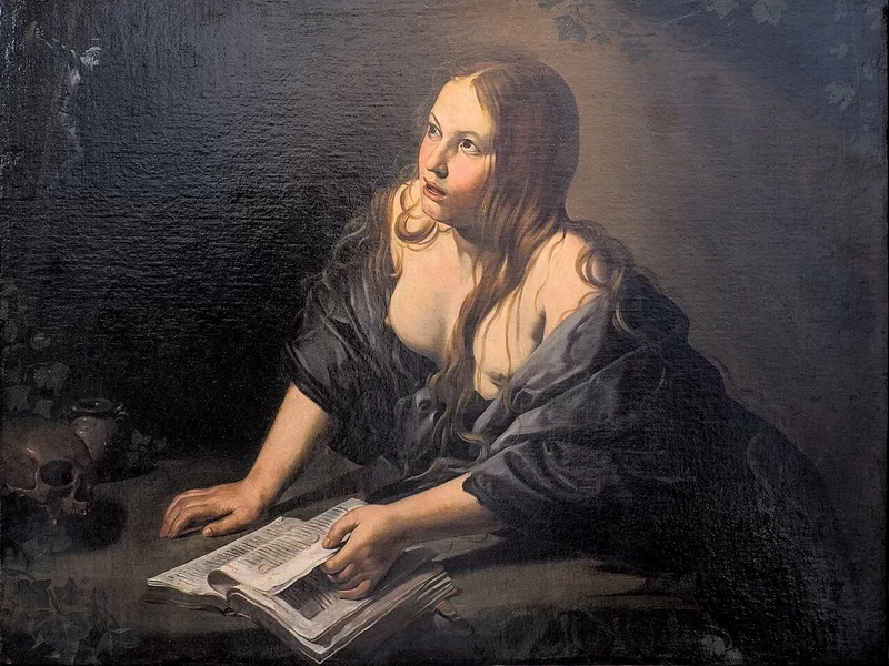 1590 Valentin de Boulogne Maria Maddalena penitente Chambéry Museo delle Belle Arti