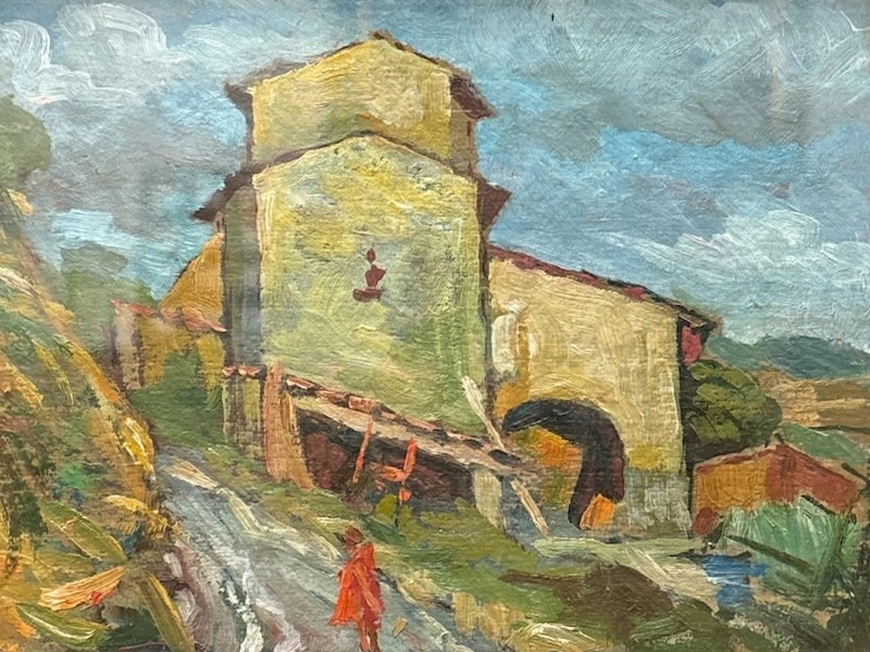 1880 Giuseppe Santelli Scorcio di paese