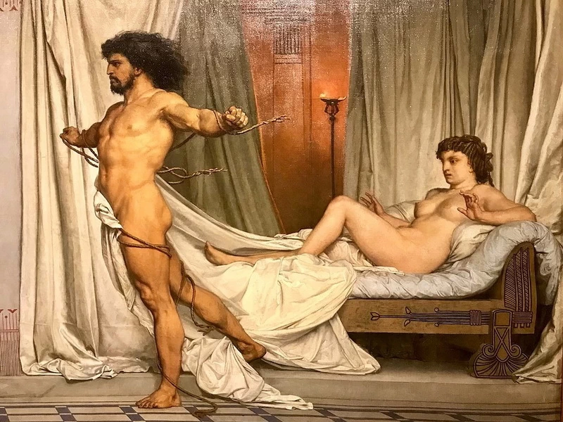 1842 Pierre Paul Lêon Glaize Sansone che si strappa le funi Musée des beaux arts de Mulhouse dettaglio