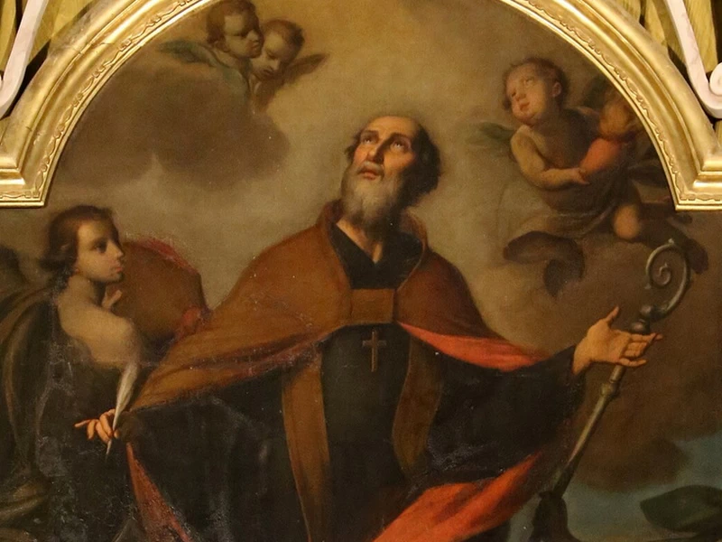 1734 Innocenzo Ansaldi Sant'Agostino trionfa sull'eresia Santa Maria in Selva (Borgo a Buggiano)