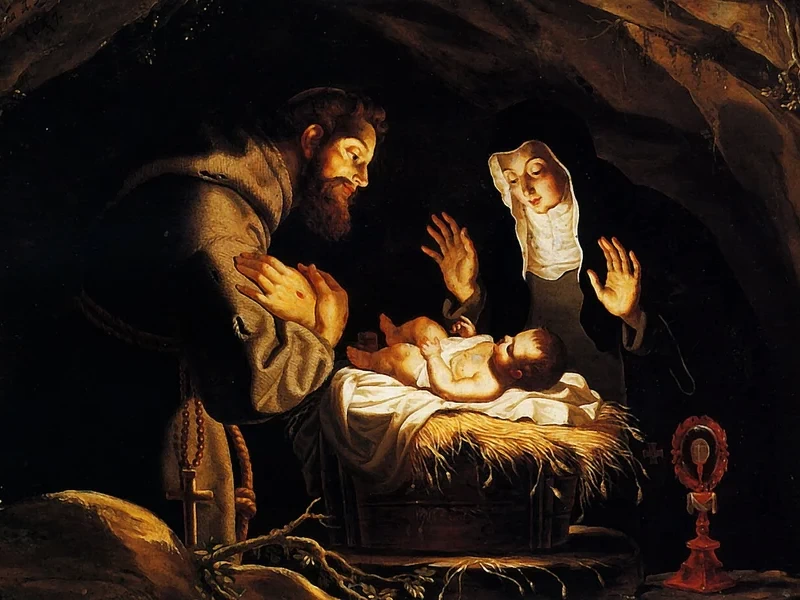 1630 Josefa de Óbidos San Francesco e Santa Chiara d'Assisi adorano il Bambino