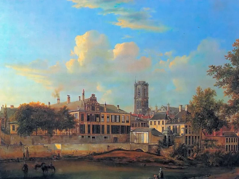 1779 Pieter Frans De Noter Il Palazzo Vescovile nel 1819, ex Corte di San Bavone Gand Fiandre Orientali
