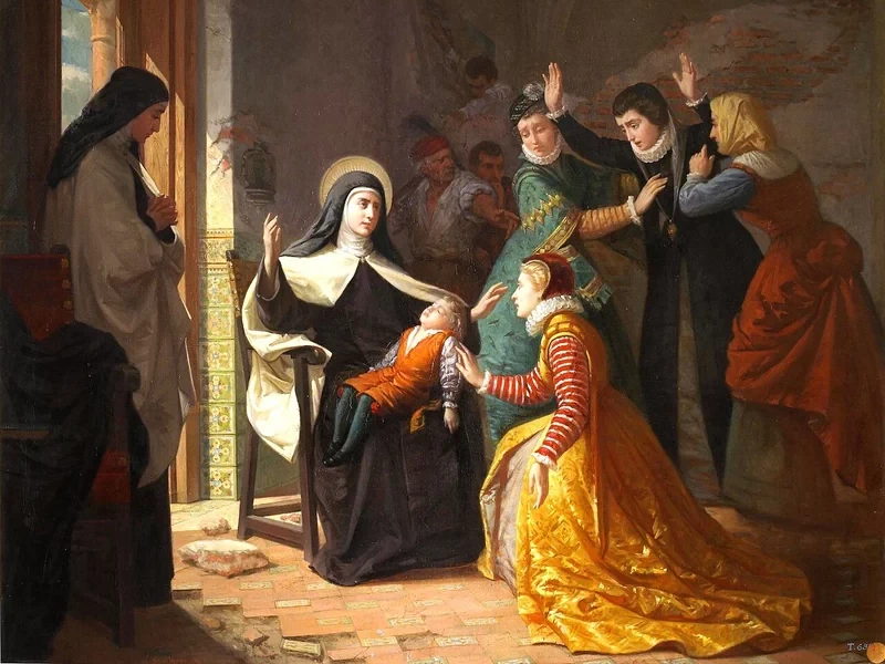 1825 Luis de Madrazo L'opera rappresenta il primo miracolo compiuto dalla mistica di Avila, Santa Teresa di Gesù