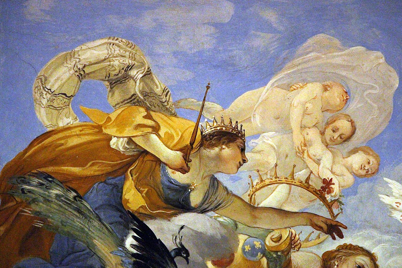 1592 Giovanni da San Giovanni Allegoria delle nozze tra Ferdinando II de' Medici e Vittoria della Rovere Palazzo Pitti, Firenze