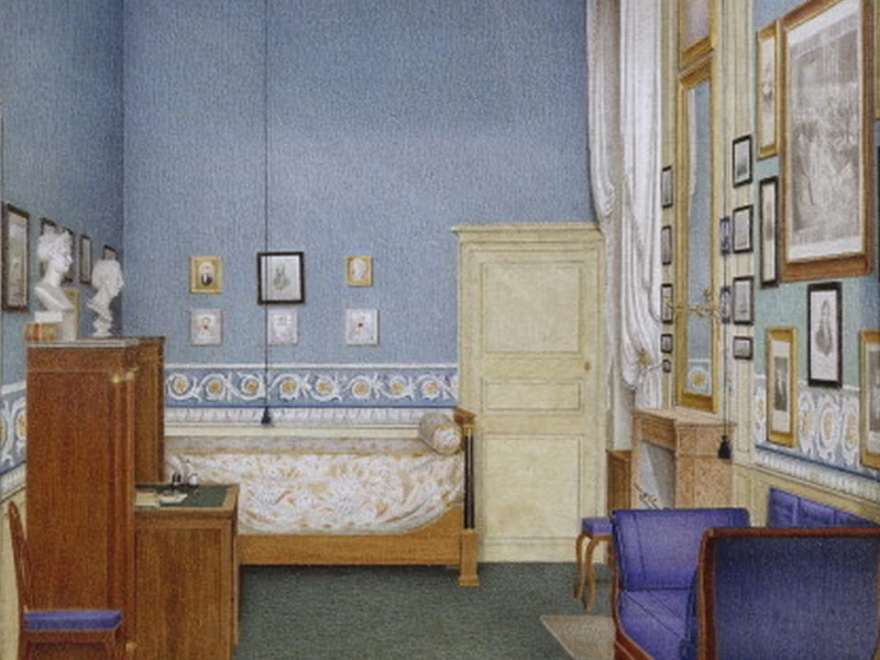 1792 Giuseppe Naudin Camera da letto della duchessa Maria Luigia Museo Glauco Lombardi