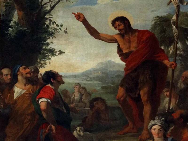 1764 Pietro Fancelli San Giovanni Battista che predica alle turbe sulle rive del Giordano