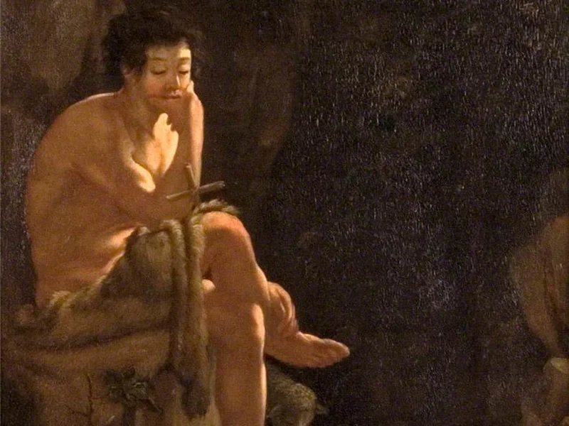1598 Claude Mellan San Giovanni Battista in un paesaggio boschivo Mount Edgcumbe House