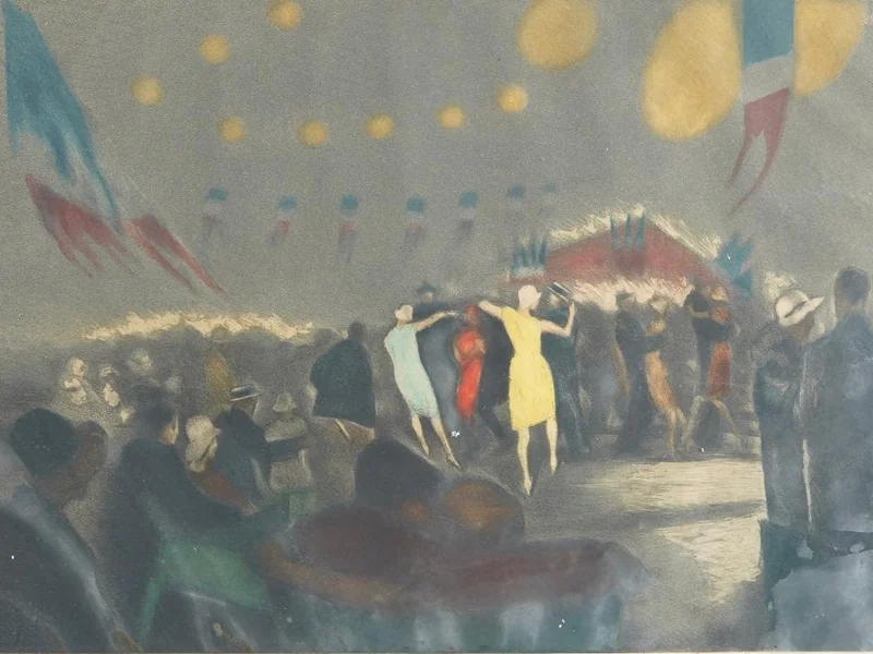 1887 Anselmo Bucci Quattordici Luglio. Park S. Martin. Parigi (1930)
