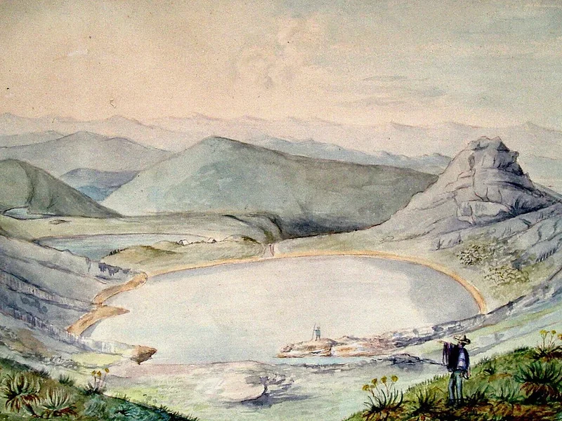 1820 Manuel María Paz Le Lagunas de Siecha, nel Parco Nazionale Naturale di Chingaza