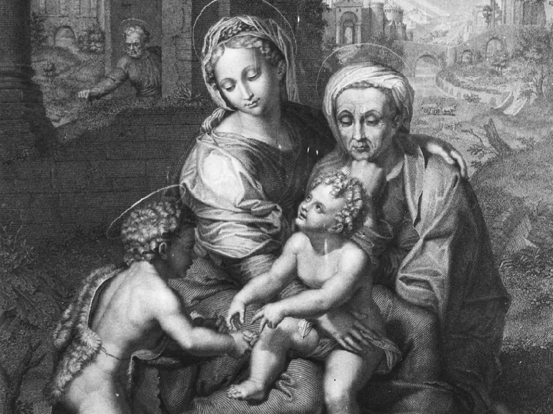 1788 Giuseppe Marri Madonna con Bambino e San Giovannino dalla Madonna della perla, Raffaello