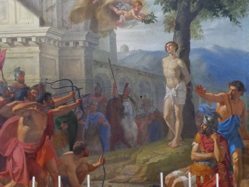 1827 Antonino Bonaccorsi Martirio di San Sebastiano ovvero la Preparazione del martirio