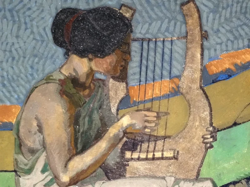 1876 Alfred Marxer Affresco, 1909. Sala delle urne, cimitero di Feldli, San Gallo.
