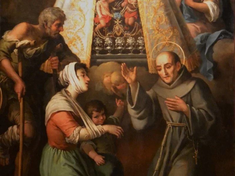 1520 Niccolò Fattore Tenda d'altare della Madonna degli Abbandonati con il Beato Nicolau Factor
