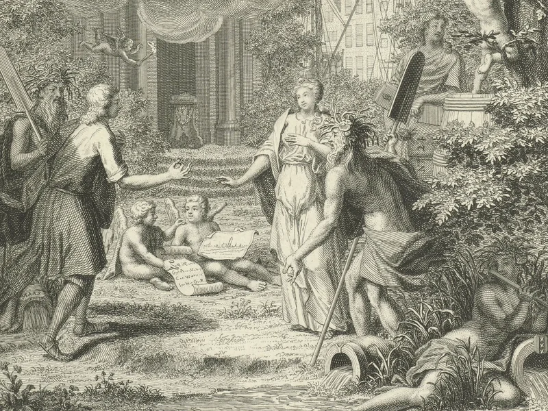 1637 Gijsbert Andriesz. Verbrugge Rappresentazione allegorica in occasione del matrimonio di Gijsbert Antwerpen Verbrugge van Freyhoff e Maria Hooft
