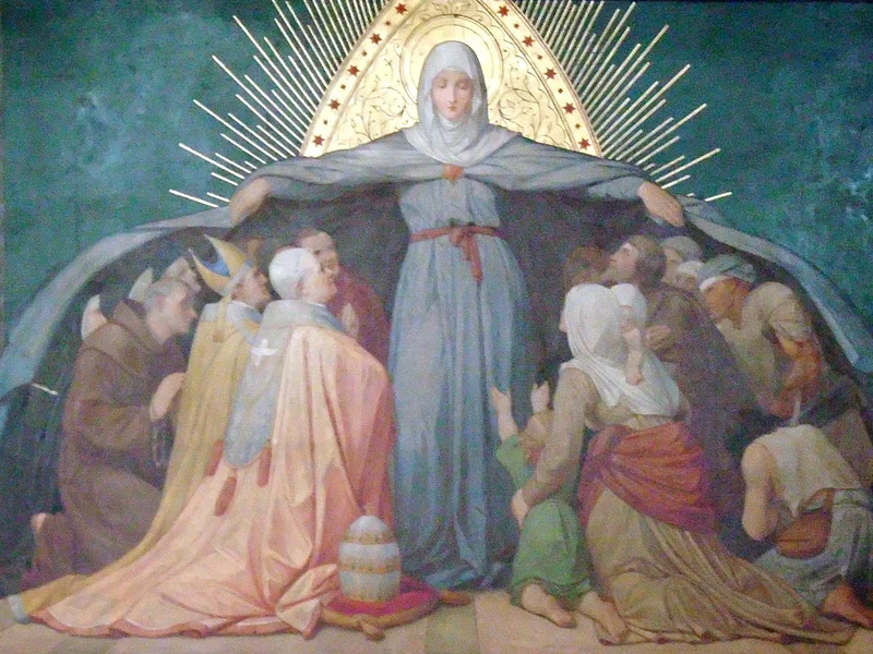 1846 Ferdinand Becker Castello di Löwenstein, Kleinheubach, Madonna della Misericordia