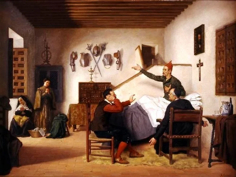 1840 Miguel Jadraque y Sánchez Ocaña Don Chisciotte malato Casa Museo di Cervantes, Valladolid